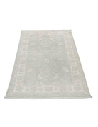 Serenity 3' 1" X 4' 7" Hand-Knotted Wool Rug 3' 1" X 4' 7" (94 X 140) / Green / Ivory