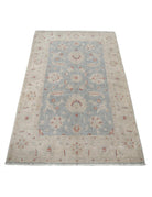 Serenity 3' 2" X 4' 11" Hand-Knotted Wool Rug 3' 2" X 4' 11" (97 X 150) / Blue / Ivory