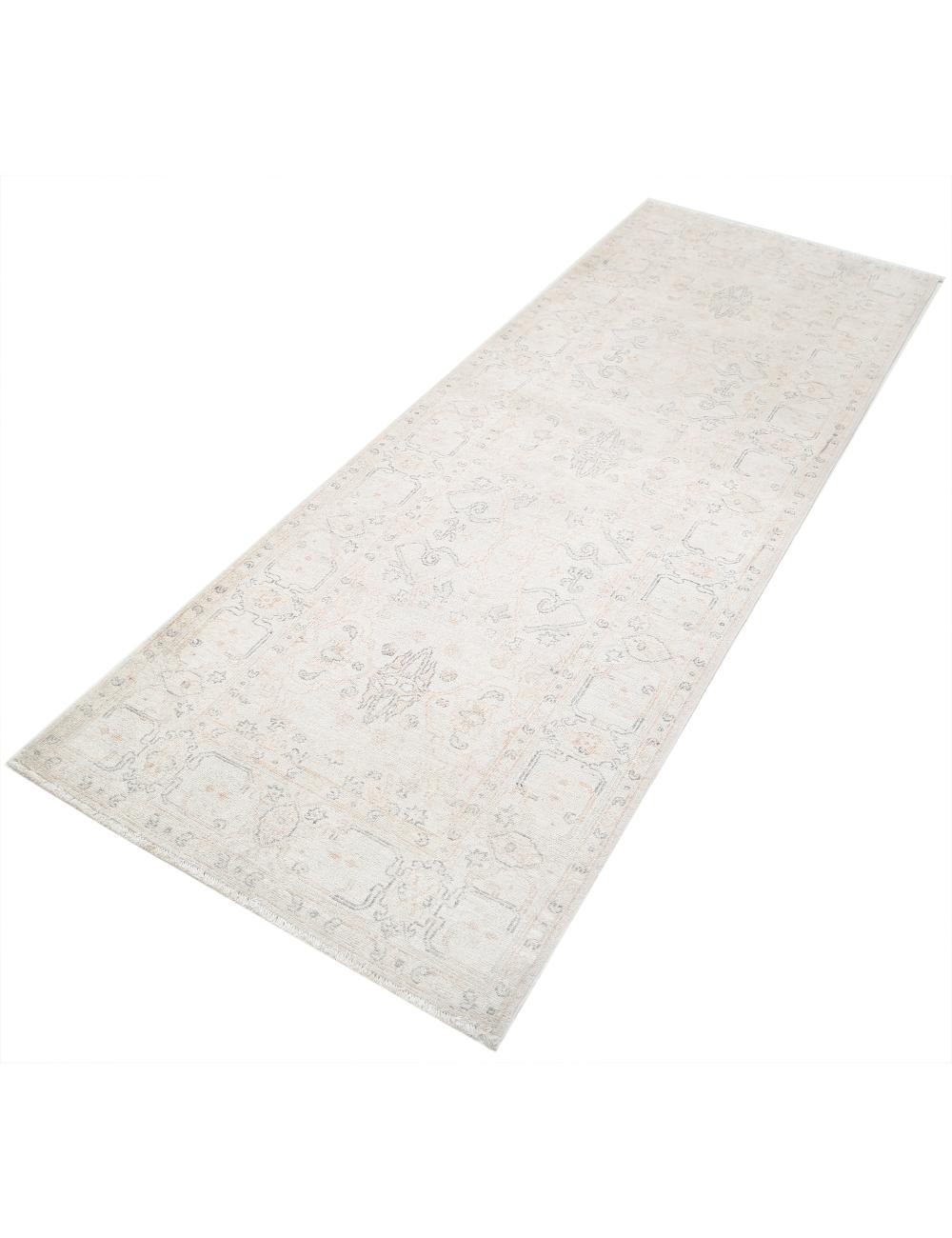 Serenity 2' 11" X 7' 11" Hand-Knotted Wool Rug 2' 11" X 7' 11" (89 X 241) / Ivory / Blue