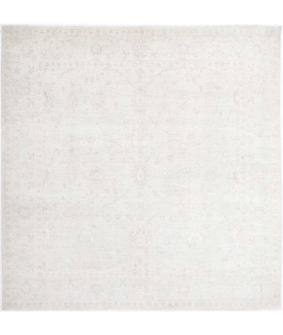 Serenity 8'1'' X 8'0'' Hand-Knotted Wool Rug 8'1'' x 8'0'' (243 X 240) / Ivory / Taupe