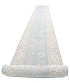 Serenity 4'1'' X 43'4'' Hand-Knotted Wool Rug 4'1'' x 43'4'' (123 X 1300) / Blue / Ivory