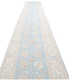 Serenity 4'1'' X 43'4'' Hand-Knotted Wool Rug 4'1'' x 43'4'' (123 X 1300) / Blue / Ivory