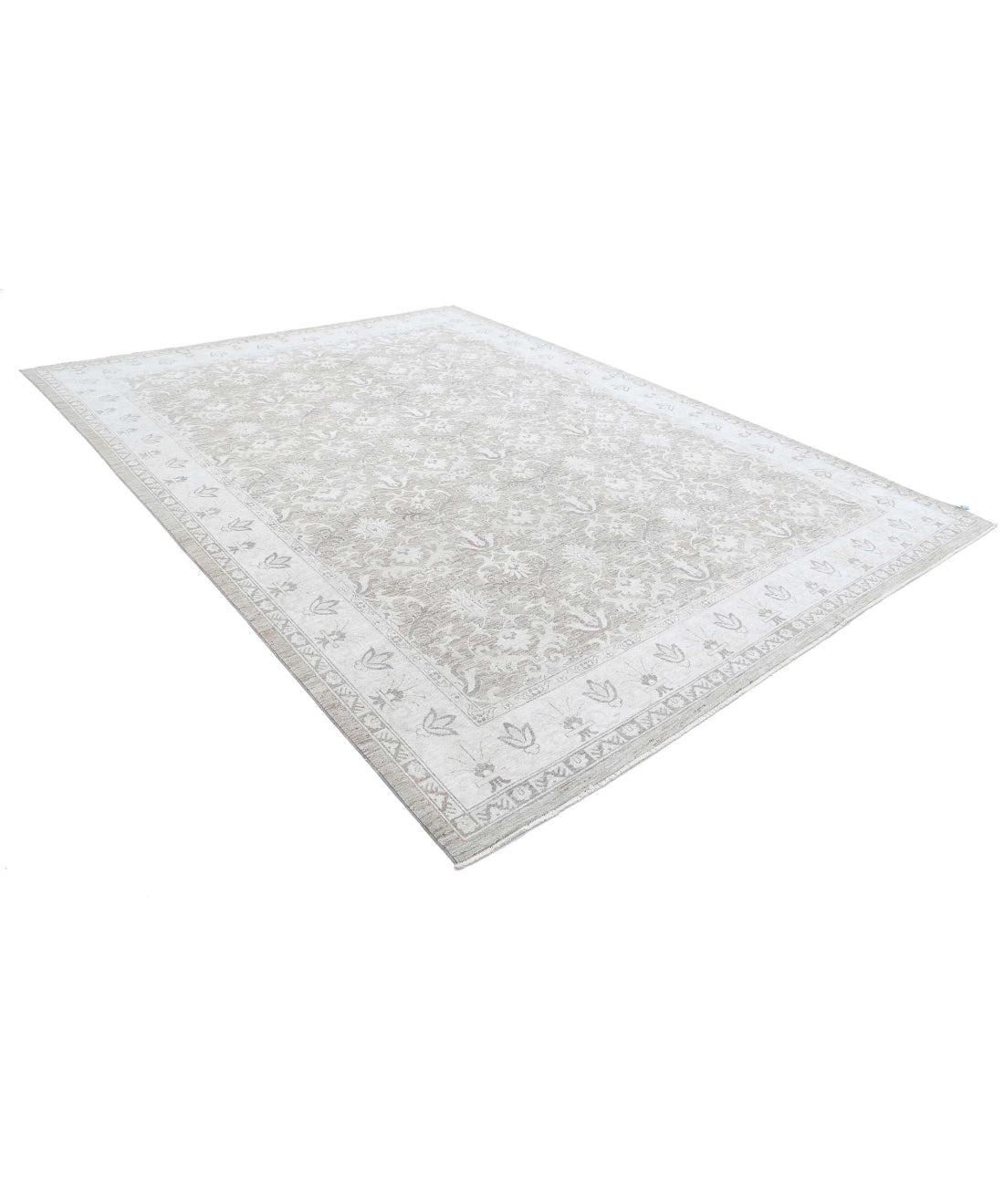 Serenity 8'9'' X 11'8'' Hand-Knotted Wool Rug 8'9'' x 11'8'' (263 X 350) / Taupe / Ivory