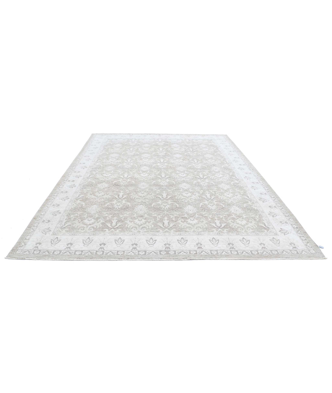 Serenity 8'9'' X 11'8'' Hand-Knotted Wool Rug 8'9'' x 11'8'' (263 X 350) / Taupe / Ivory