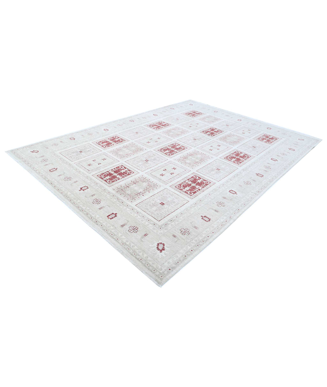 Serenity 8'1'' X 11'2'' Hand-Knotted Wool Rug 8'1'' x 11'2'' (243 X 335) / Ivory / Red