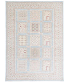 Serenity 5'7'' X 7'11'' Hand-Knotted Wool Rug 5'7'' x 7'11'' (168 X 238) / Blue / Ivory