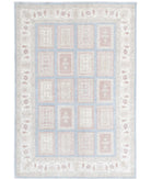 Serenity 5'6'' X 7'10'' Hand-Knotted Wool Rug 5'6'' x 7'10'' (165 X 235) / Blue / Ivory