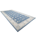 Serenity 9'9'' X 21'1'' Hand-Knotted Wool Rug 9'9'' x 21'1'' (293 X 633) / Blue / Ivory