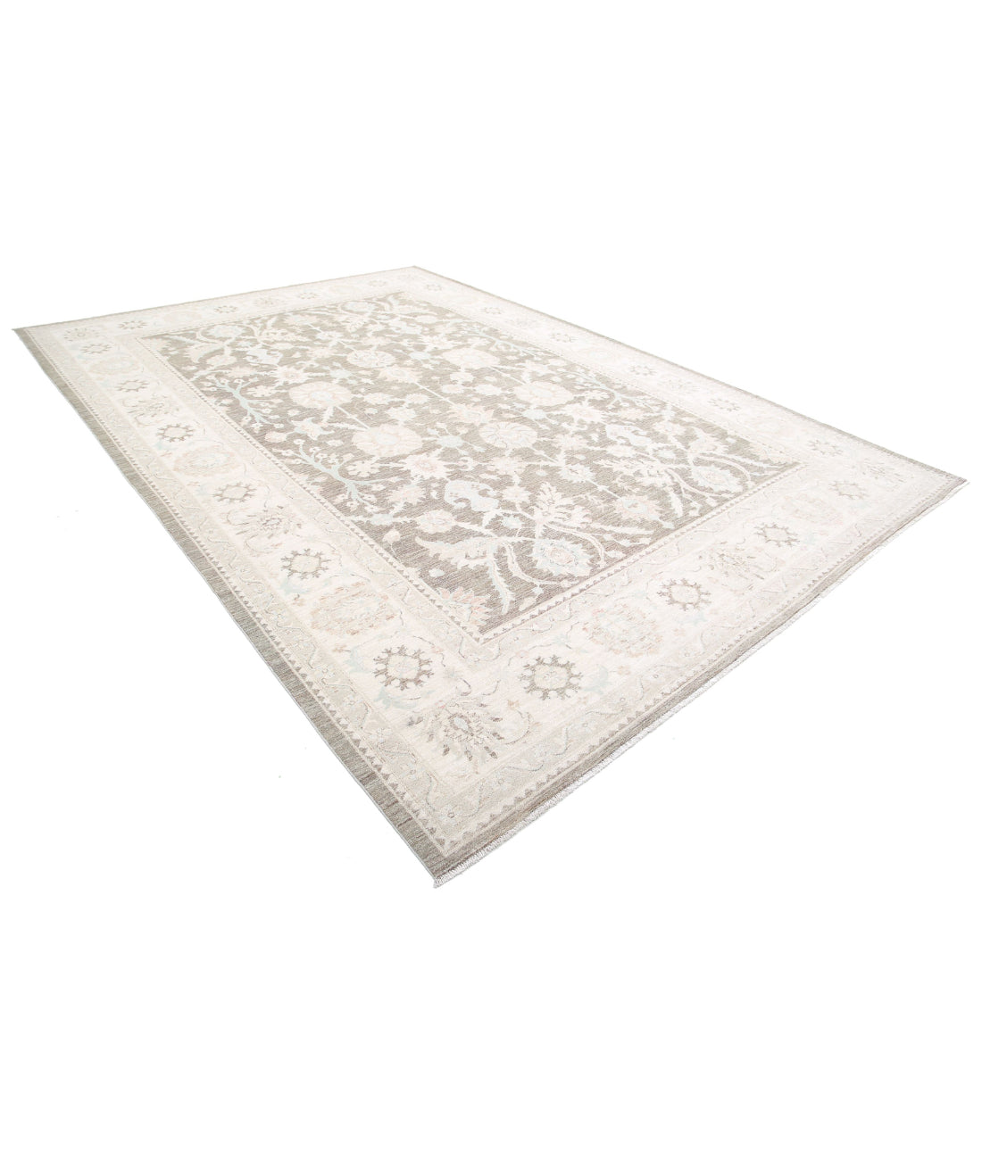 Serenity 9'7'' X 13'11'' Hand-Knotted Wool Rug 9'7'' x 13'11'' (288 X 418) / Brown / Ivory