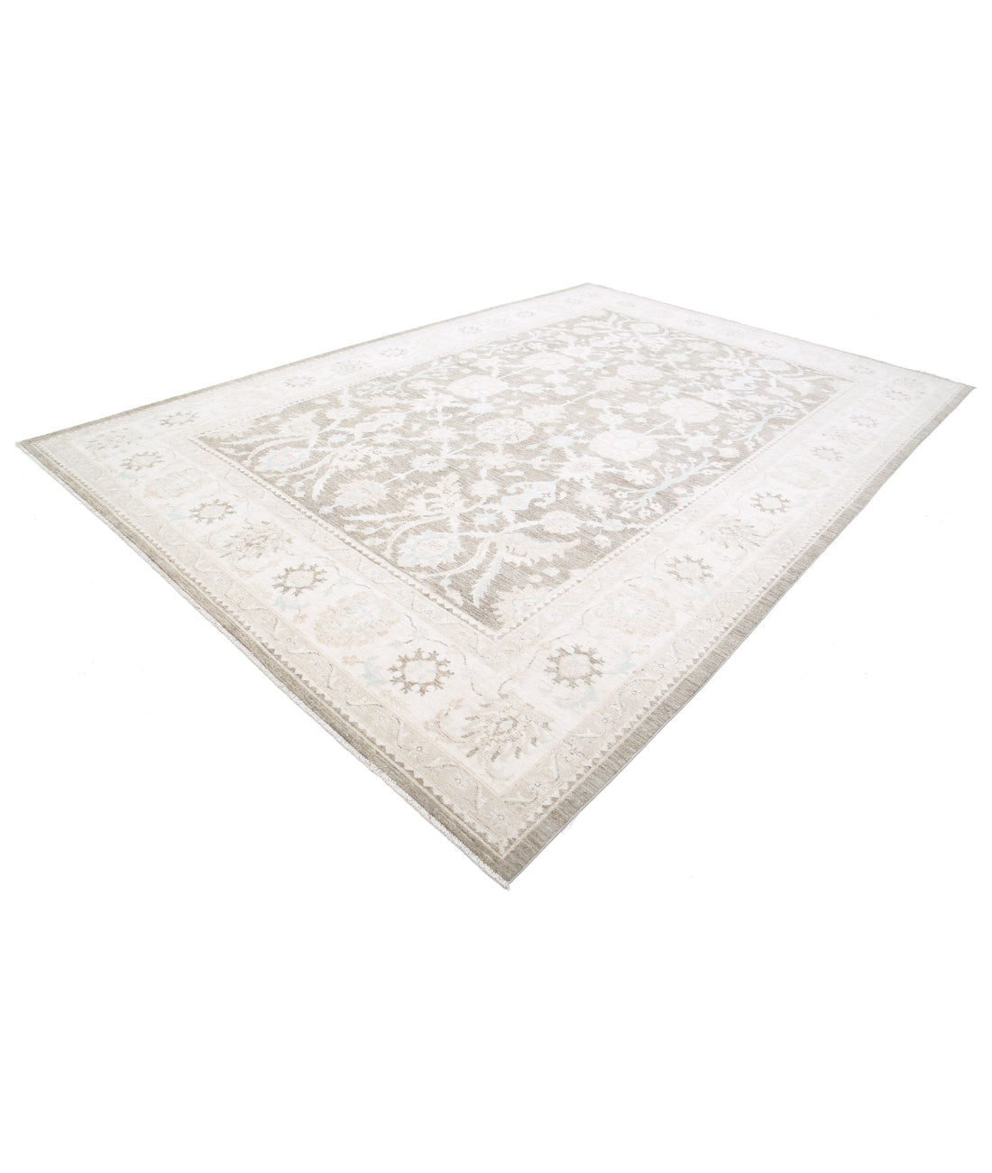 Serenity 9'7'' X 13'11'' Hand-Knotted Wool Rug 9'7'' x 13'11'' (288 X 418) / Brown / Ivory