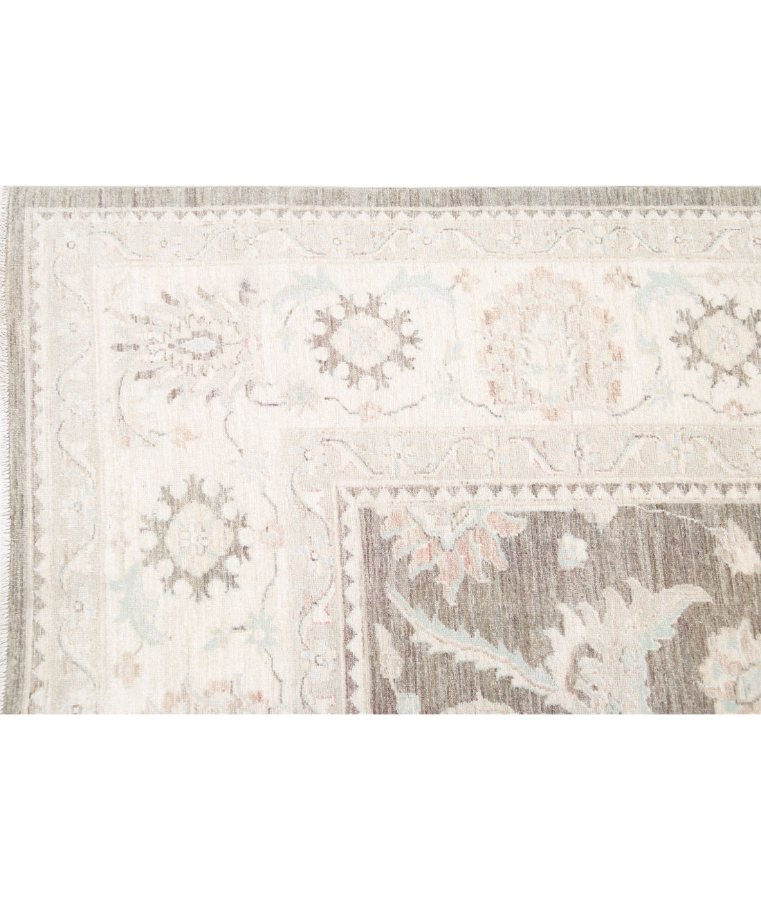 Serenity 9'7'' X 13'11'' Hand-Knotted Wool Rug 9'7'' x 13'11'' (288 X 418) / Brown / Ivory