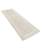 Serenity 2'8'' X 8'4'' Hand-Knotted Wool Rug 2'8'' x 8'4'' (80 X 250) / Grey / Ivory