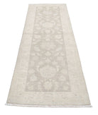 Serenity 2'8'' X 8'4'' Hand-Knotted Wool Rug 2'8'' x 8'4'' (80 X 250) / Grey / Ivory