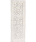 Serenity 2'8'' X 8'4'' Hand-Knotted Wool Rug 2'8'' x 8'4'' (80 X 250) / Grey / Ivory