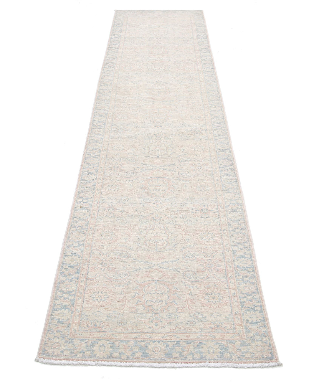 Serenity 2'5'' X 11'5'' Hand-Knotted Wool Rug 2'5'' x 11'5'' (73 X 343) / Ivory / Grey