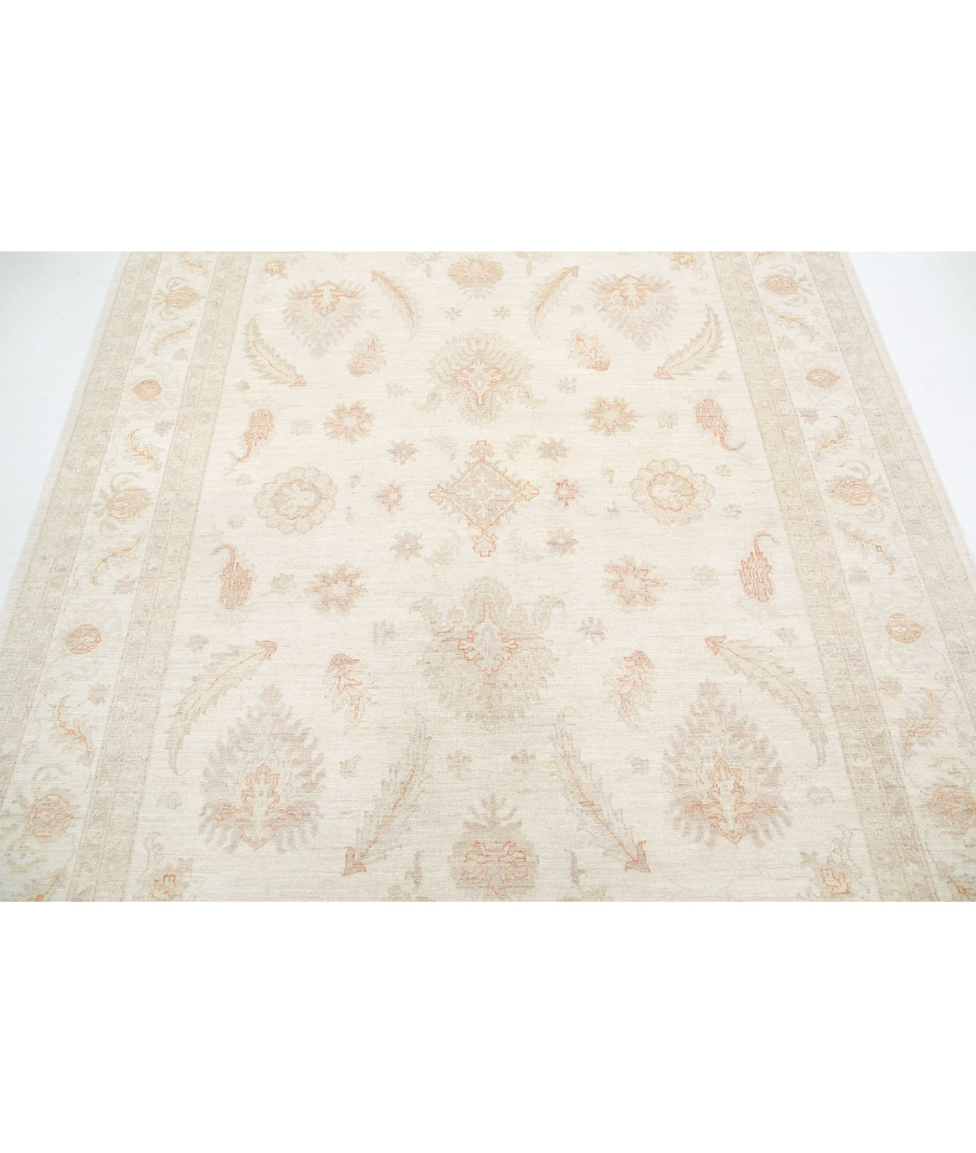 Serenity 6'6'' X 7'9'' Hand-Knotted Wool Rug 6'6'' x 7'9'' (195 X 233) / Ivory / Taupe