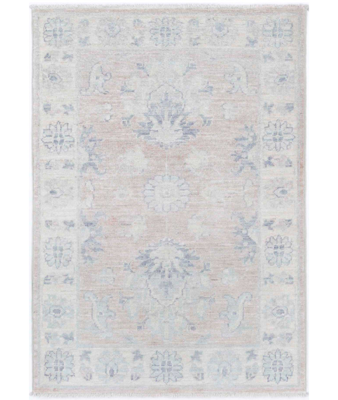 Serenity 2'1'' X 3'0'' Hand-Knotted Wool Rug 2'1'' x 3'0'' (63 X 90) / Taupe / Ivory