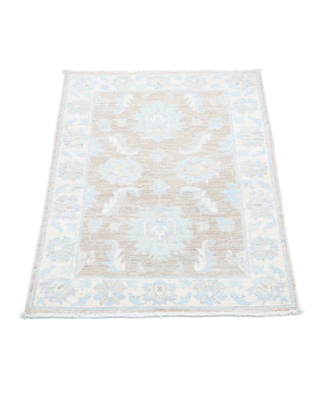 Serenity 2'1'' X 3'2'' Hand-Knotted Wool Rug 2'1'' x 3'2'' (63 X 95) / Brown / Ivory