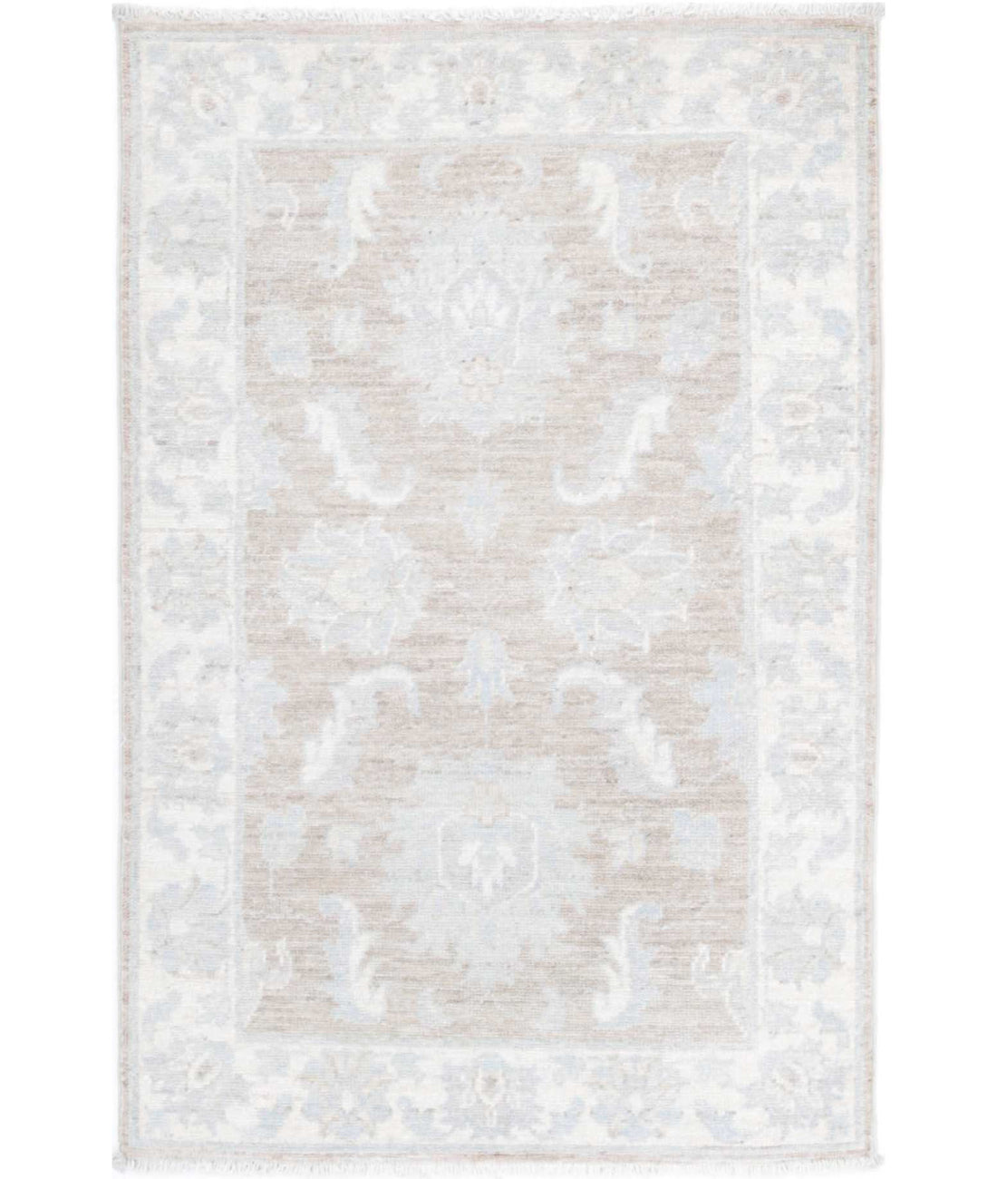 Serenity 2'1'' X 3'2'' Hand-Knotted Wool Rug 2'1'' x 3'2'' (63 X 95) / Brown / Ivory