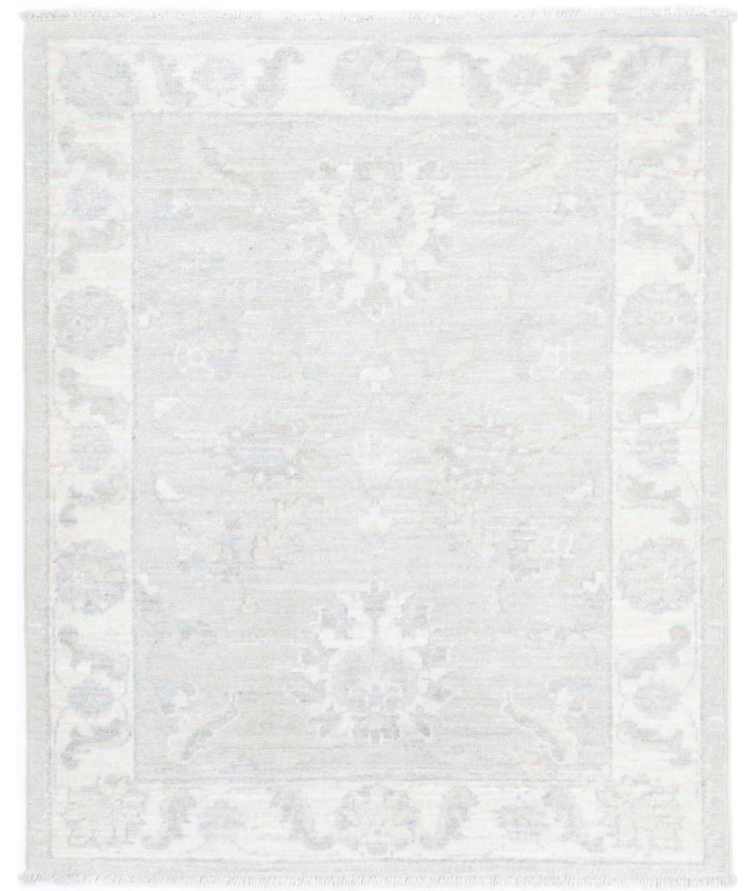 Serenity 2'4'' X 2'9'' Hand-Knotted Wool Rug 2'4'' x 2'9'' (70 X 83) / Brown / Ivory