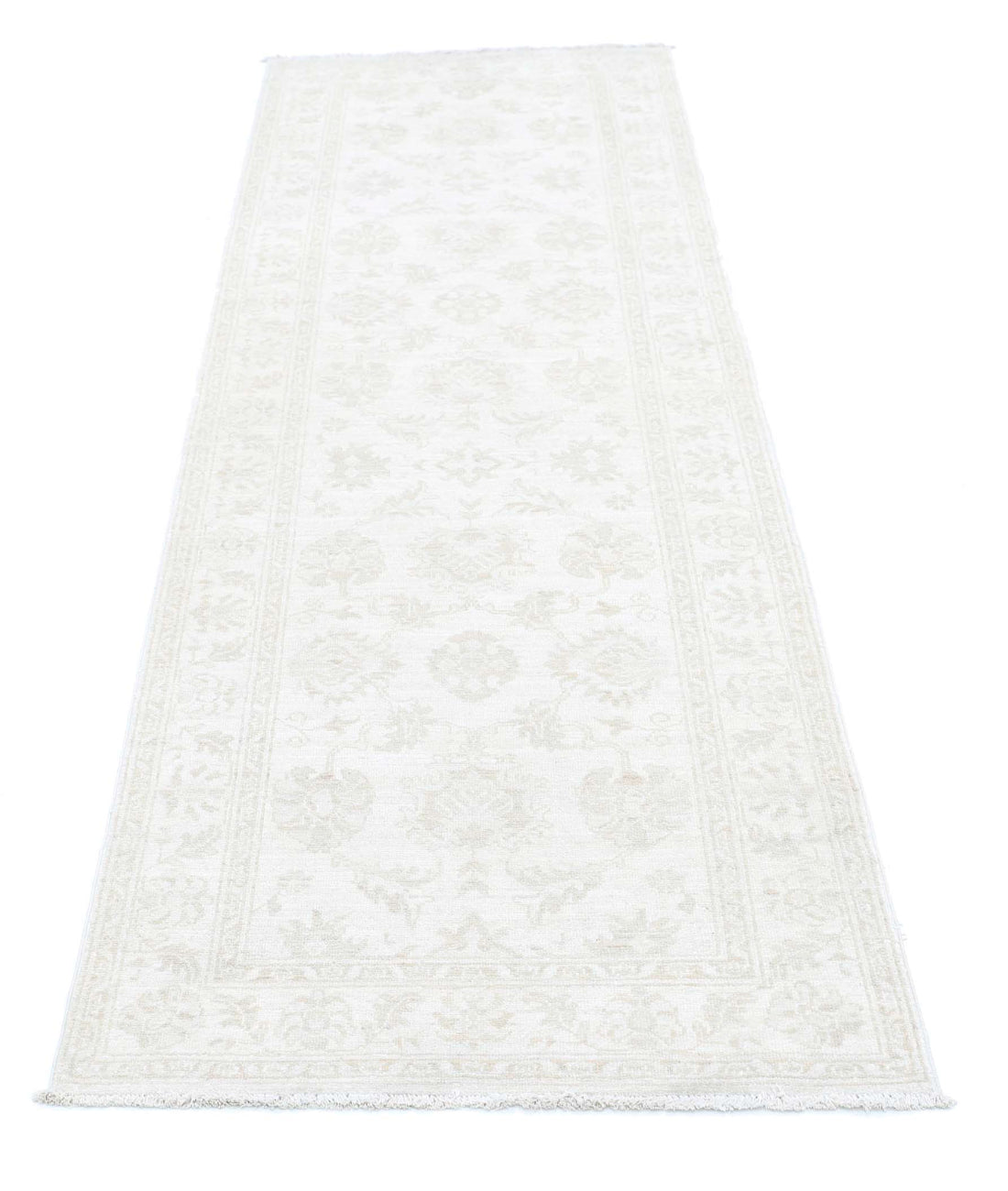 Serenity 2'6'' X 8'3'' Hand-Knotted Wool Rug 2'6'' x 8'3'' (75 X 248) / Ivory / Taupe