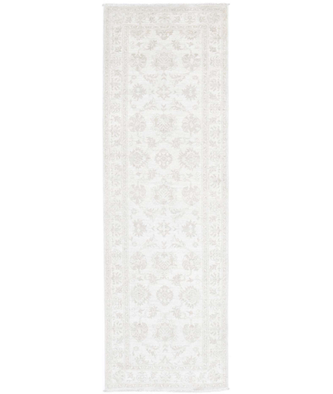 Serenity 2'6'' X 8'3'' Hand-Knotted Wool Rug 2'6'' x 8'3'' (75 X 248) / Ivory / Taupe