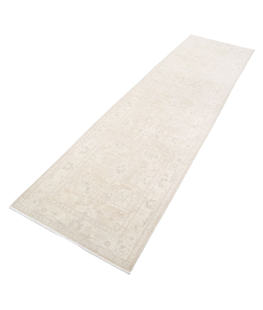 Serenity 2'6'' X 9'1'' Hand-Knotted Wool Rug 2'6'' x 9'1'' (75 X 273) / Ivory / Taupe