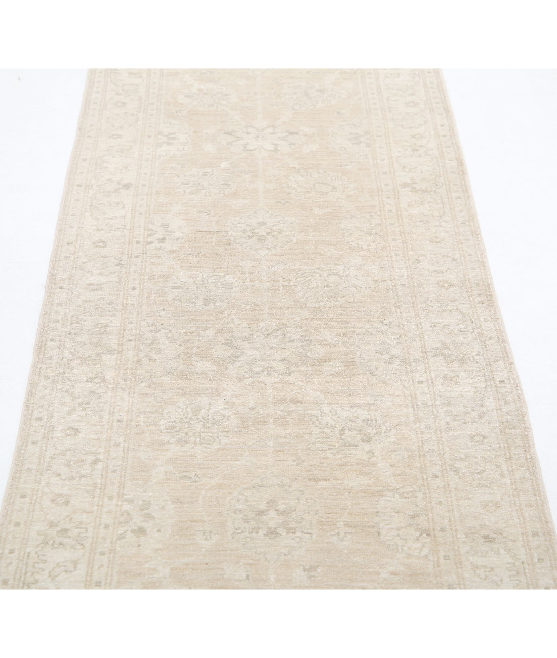 Serenity 2'6'' X 9'1'' Hand-Knotted Wool Rug 2'6'' x 9'1'' (75 X 273) / Ivory / Taupe