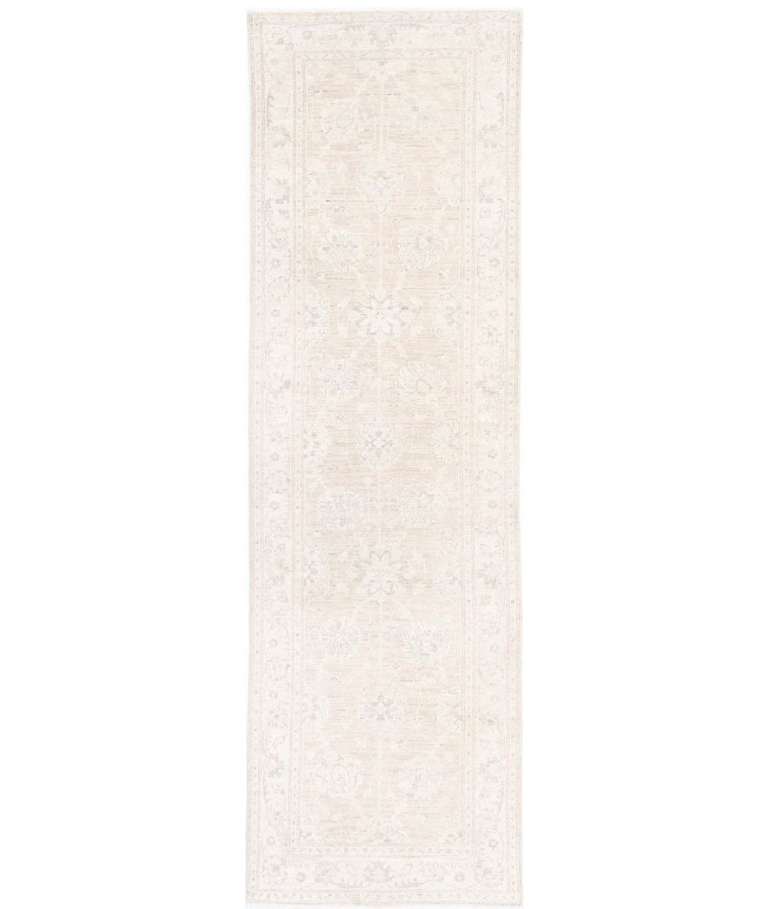 Serenity 2'6'' X 9'1'' Hand-Knotted Wool Rug 2'6'' x 9'1'' (75 X 273) / Ivory / Taupe