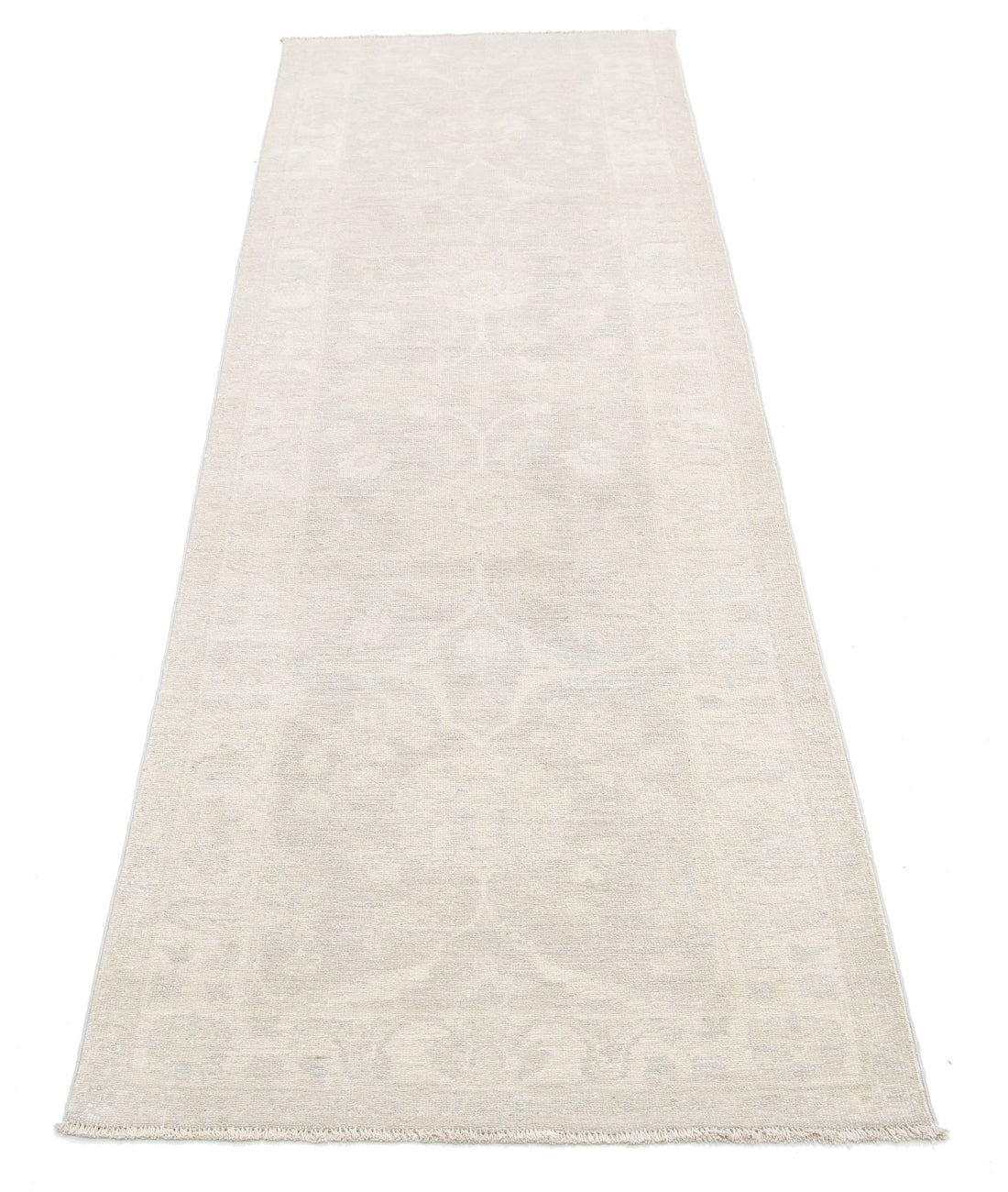 Serenity 2'7'' X 8'3'' Hand-Knotted Wool Rug 2'7'' x 8'3'' (78 X 248) / Taupe / Ivory