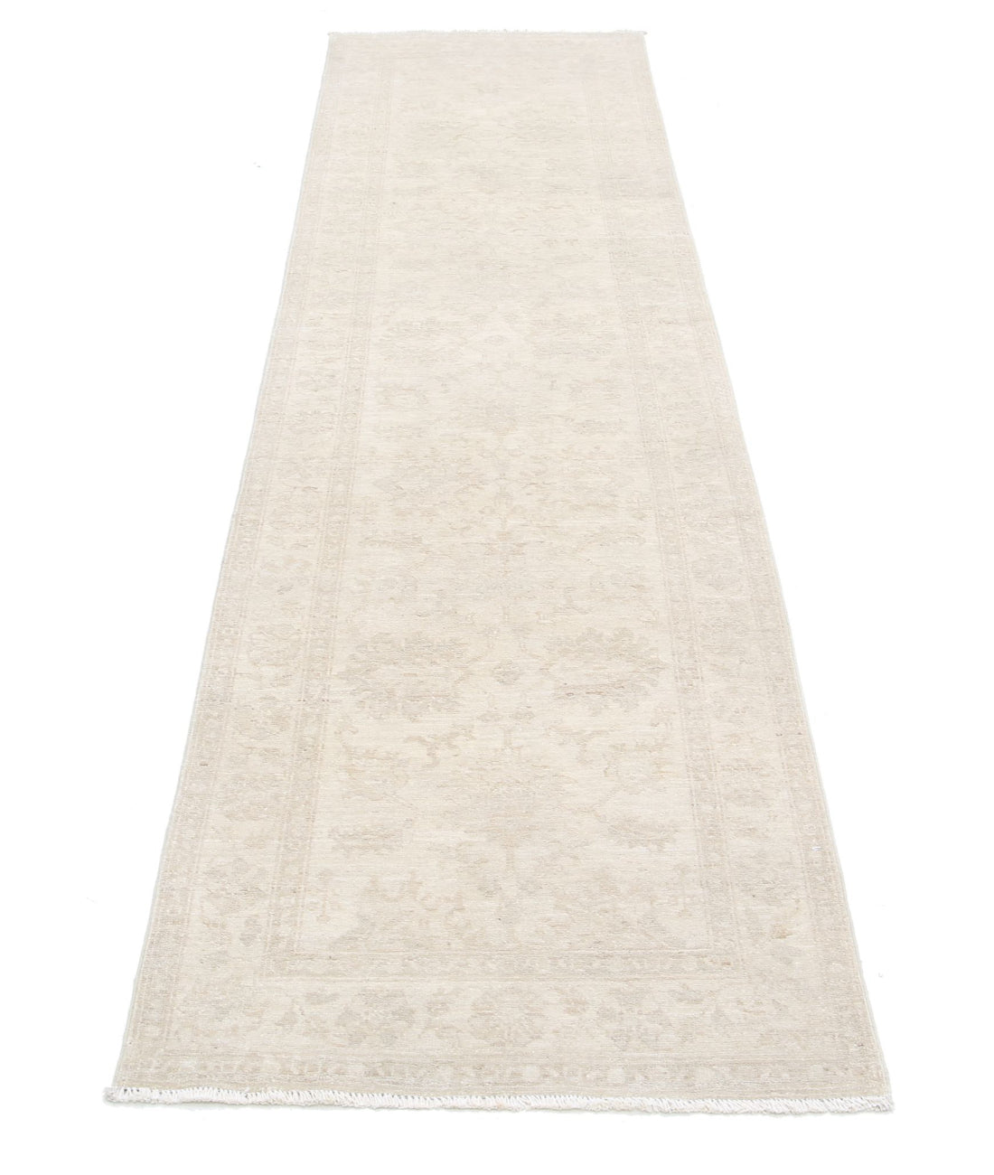 Serenity 2'6'' X 9'5'' Hand-Knotted Wool Rug 2'6'' x 9'5'' (75 X 283) / Ivory / Taupe