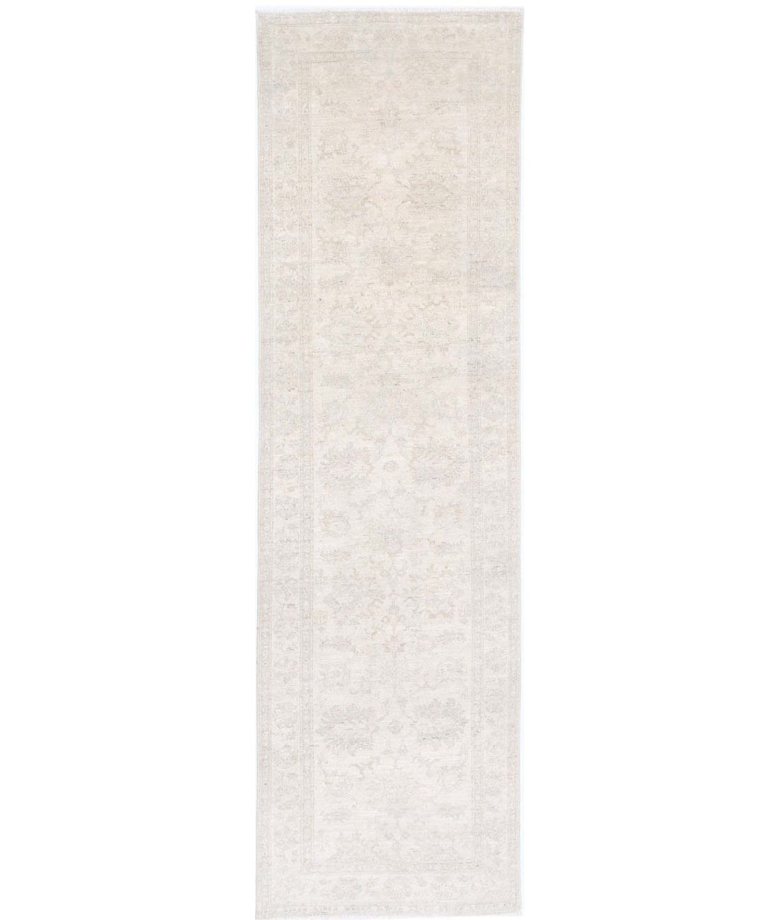 Serenity 2'6'' X 9'5'' Hand-Knotted Wool Rug 2'6'' x 9'5'' (75 X 283) / Ivory / Taupe