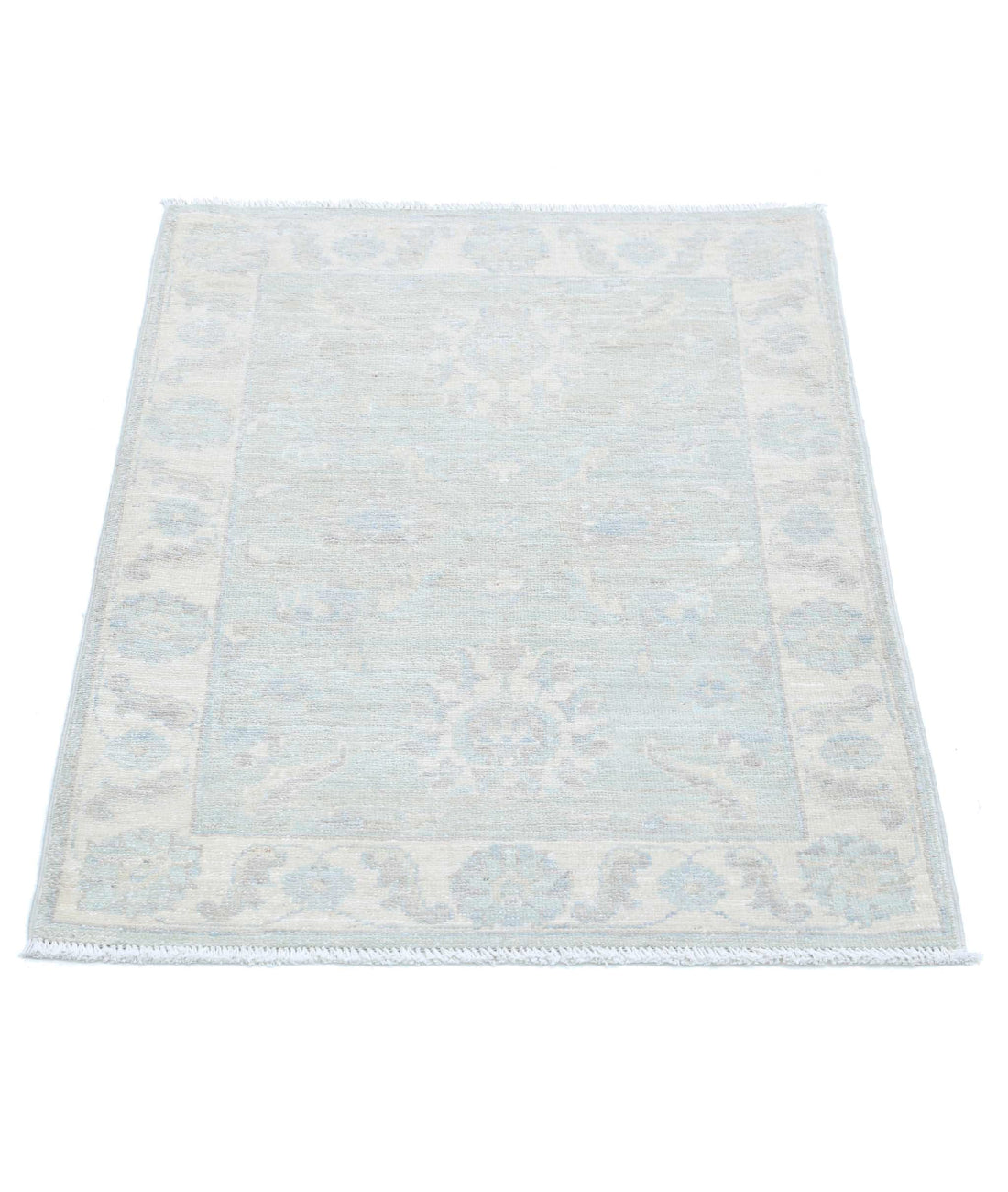 Serenity 2'1'' X 2'11'' Hand-Knotted Wool Rug 2'1'' x 2'11'' (63 X 88) / Grey / Ivory