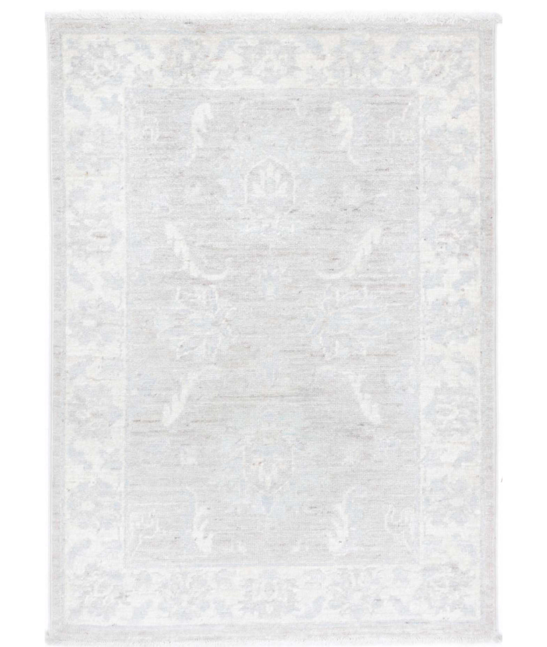 Serenity 2'2'' X 3'1'' Hand-Knotted Wool Rug 2'2'' x 3'1'' (65 X 93) / Grey / Ivory