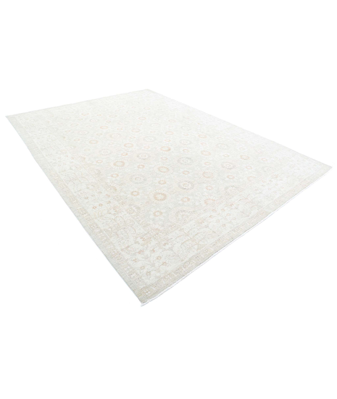 Serenity 8'8'' X 11'8'' Hand-Knotted Wool Rug 8'8'' x 11'8'' (260 X 350) / Ivory / Taupe