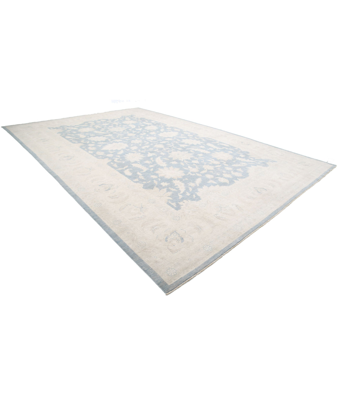 Serenity 13'2'' X 19'8'' Hand-Knotted Wool Rug 13'2'' x 19'8'' (395 X 590) / Grey / Gold