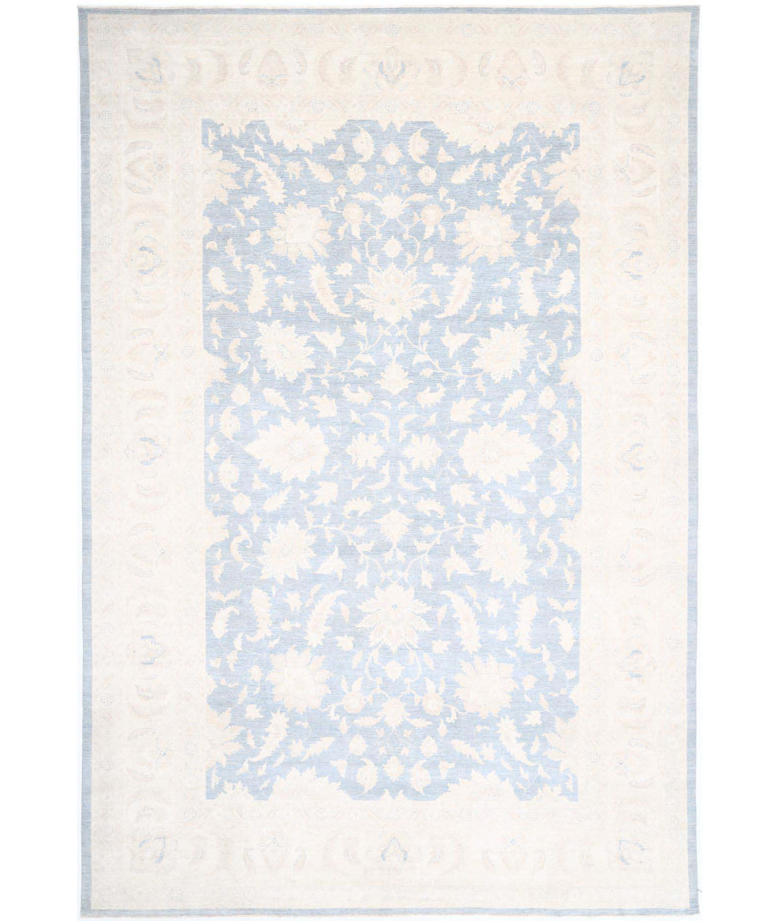 Serenity 13'2'' X 19'8'' Hand-Knotted Wool Rug 13'2'' x 19'8'' (395 X 590) / Grey / Gold