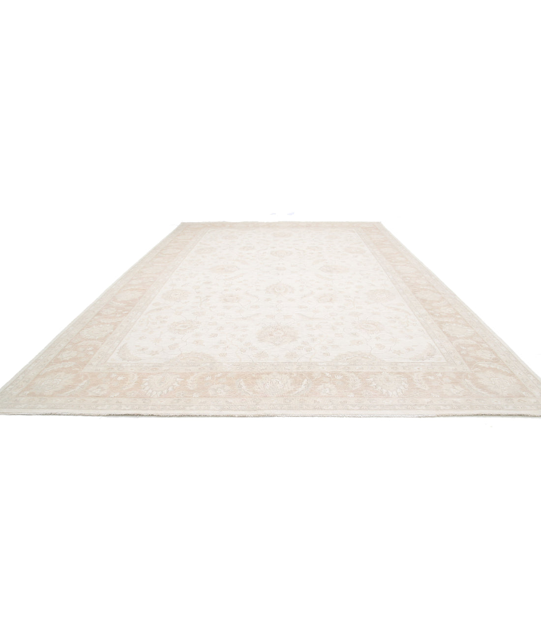 Serenity 12'4'' X 18'1'' Hand-Knotted Wool Rug 12'4'' x 18'1'' (370 X 543) / Ivory / Rust