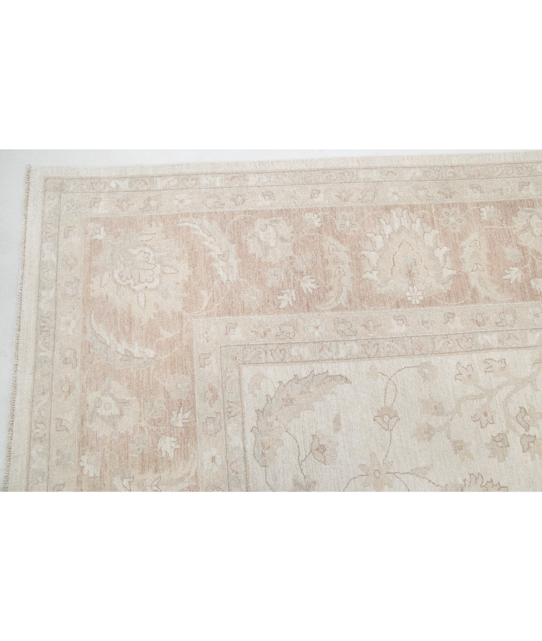 Serenity 12'4'' X 18'1'' Hand-Knotted Wool Rug 12'4'' x 18'1'' (370 X 543) / Ivory / Rust