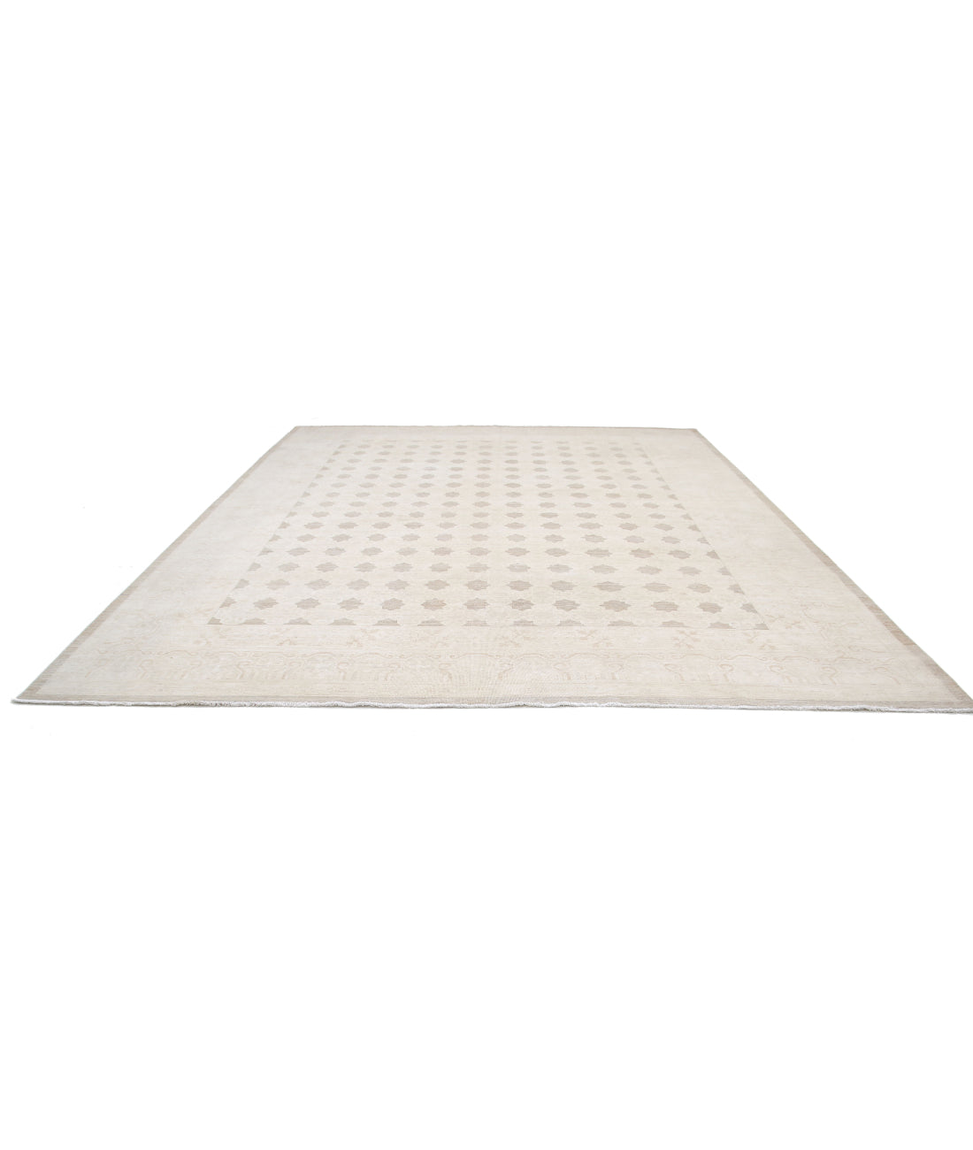 Serenity 12'0'' X 14'5'' Hand-Knotted Wool Rug 12'0'' x 14'5'' (360 X 433) / Brown / Ivory