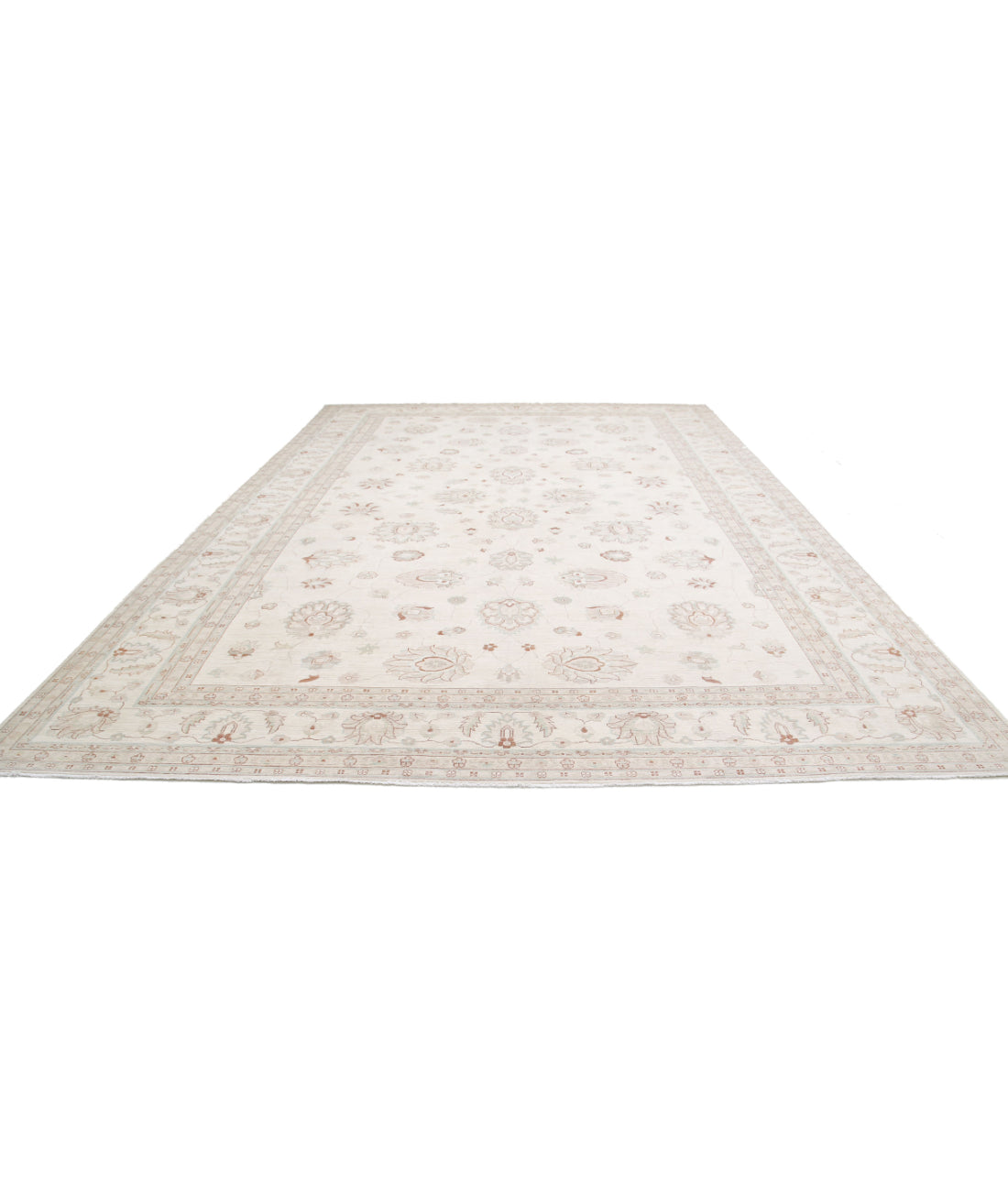 Serenity 11'9'' X 16'10'' Hand-Knotted Wool Rug 11'9'' x 16'10'' (353 X 505) / Ivory / Ivory