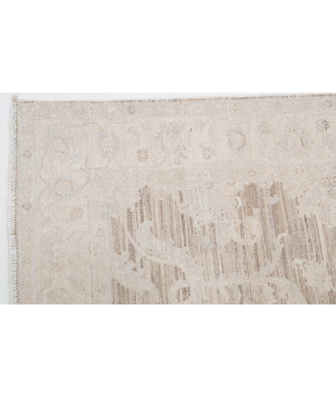 Serenity 4'0'' X 15'1'' Hand-Knotted Wool Rug 4'0'' x 15'1'' (120 X 453) / Brown / Ivory