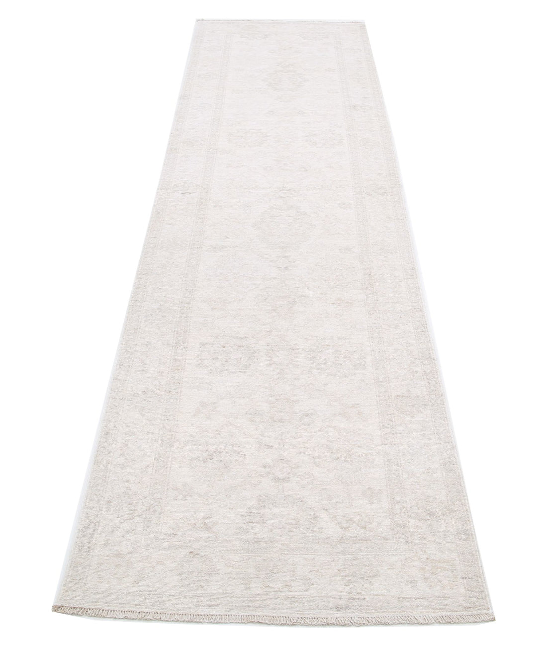 Serenity 2'6'' X 9'5'' Hand-Knotted Wool Rug 2'6'' x 9'5'' (75 X 283) / Ivory / Taupe