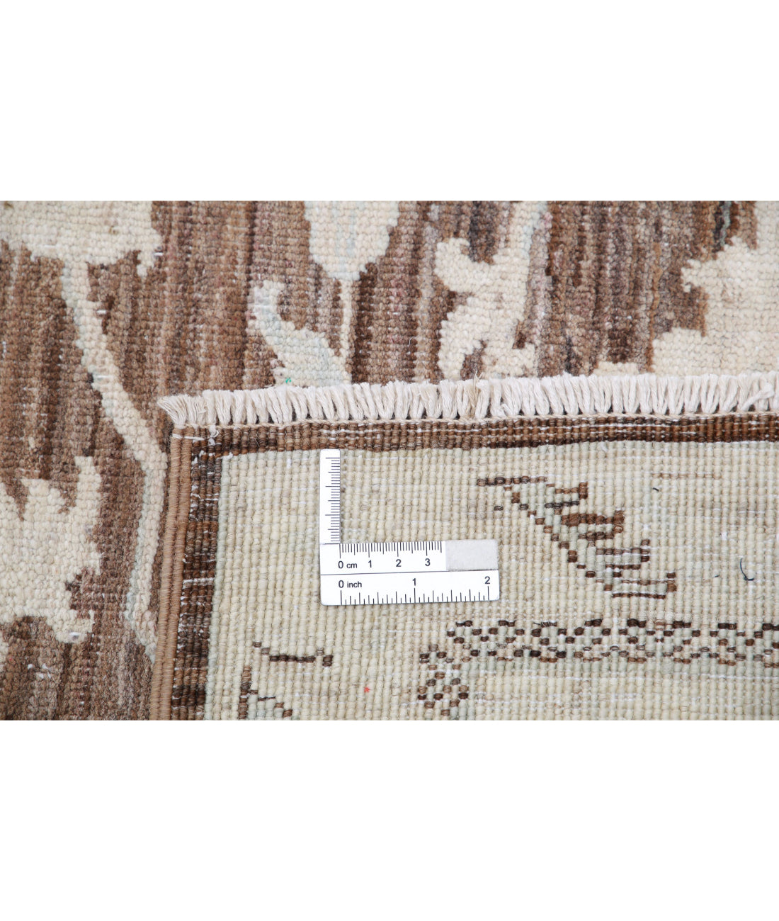 Serenity 8'10'' X 11'7'' Hand-Knotted Wool Rug 8'10'' x 11'7'' (265 X 348) / Brown / Ivory