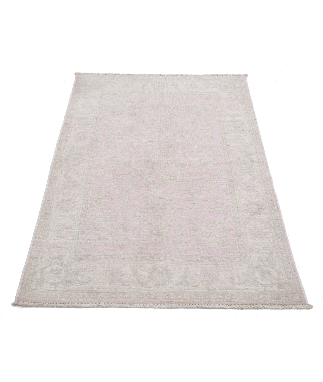 Serenity 3'0'' X 4'7'' Hand-Knotted Wool Rug 3'0'' x 4'7'' (90 X 138) / Pink / Ivory