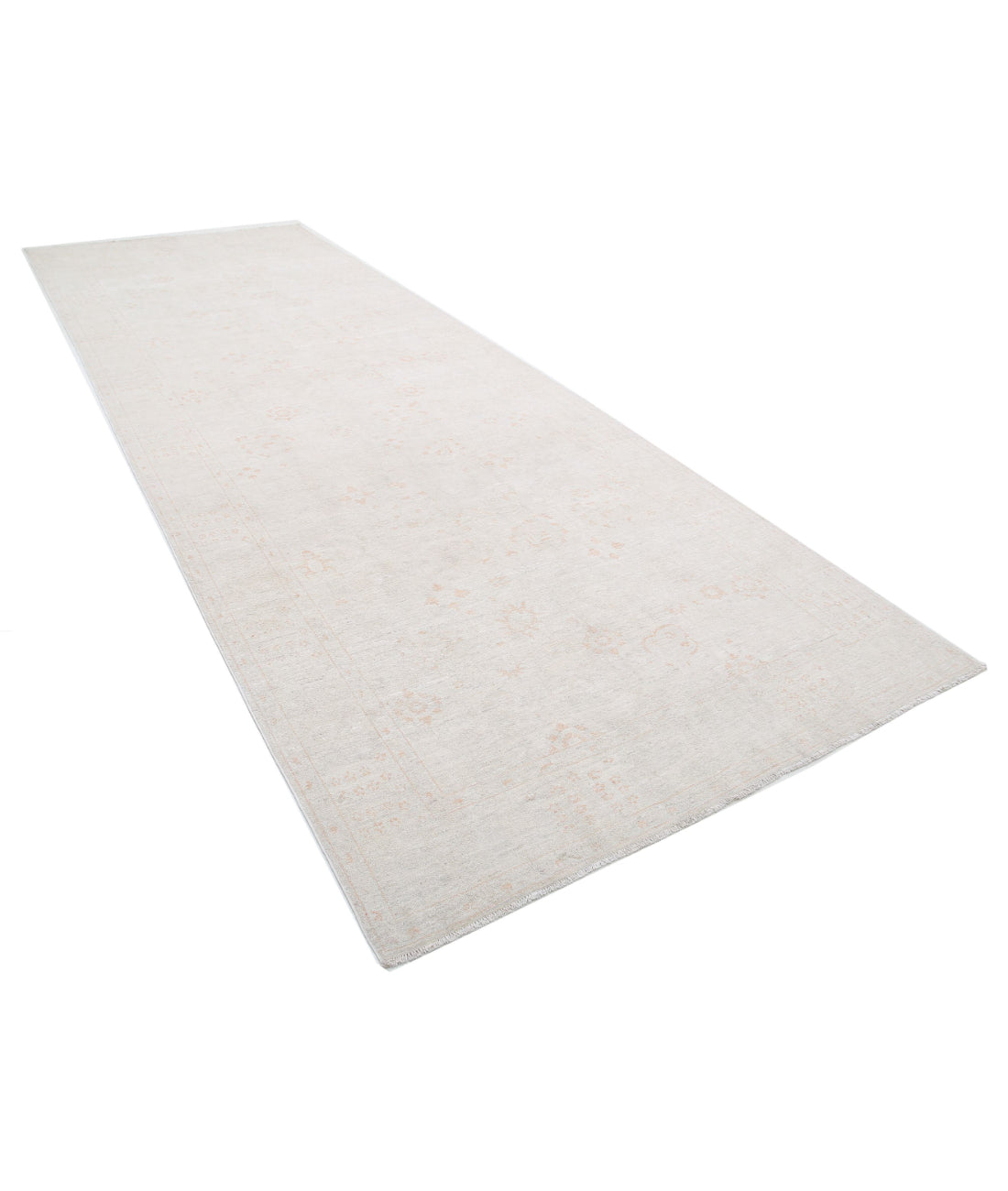 Serenity 5'10'' X 16'3'' Hand-Knotted Wool Rug 5'10'' x 16'3'' (175 X 488) / Ivory / Orange