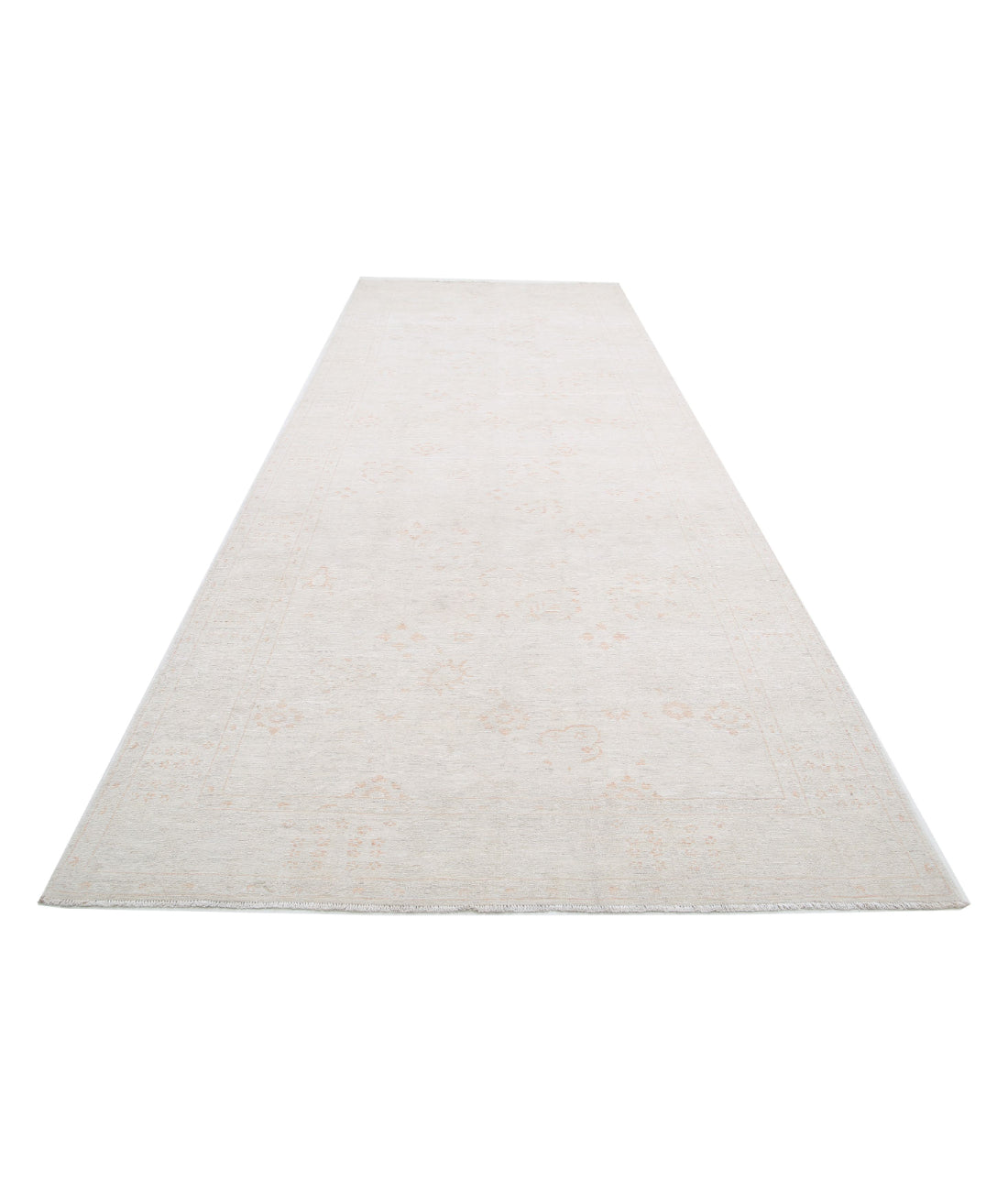 Serenity 5'10'' X 16'3'' Hand-Knotted Wool Rug 5'10'' x 16'3'' (175 X 488) / Ivory / Orange