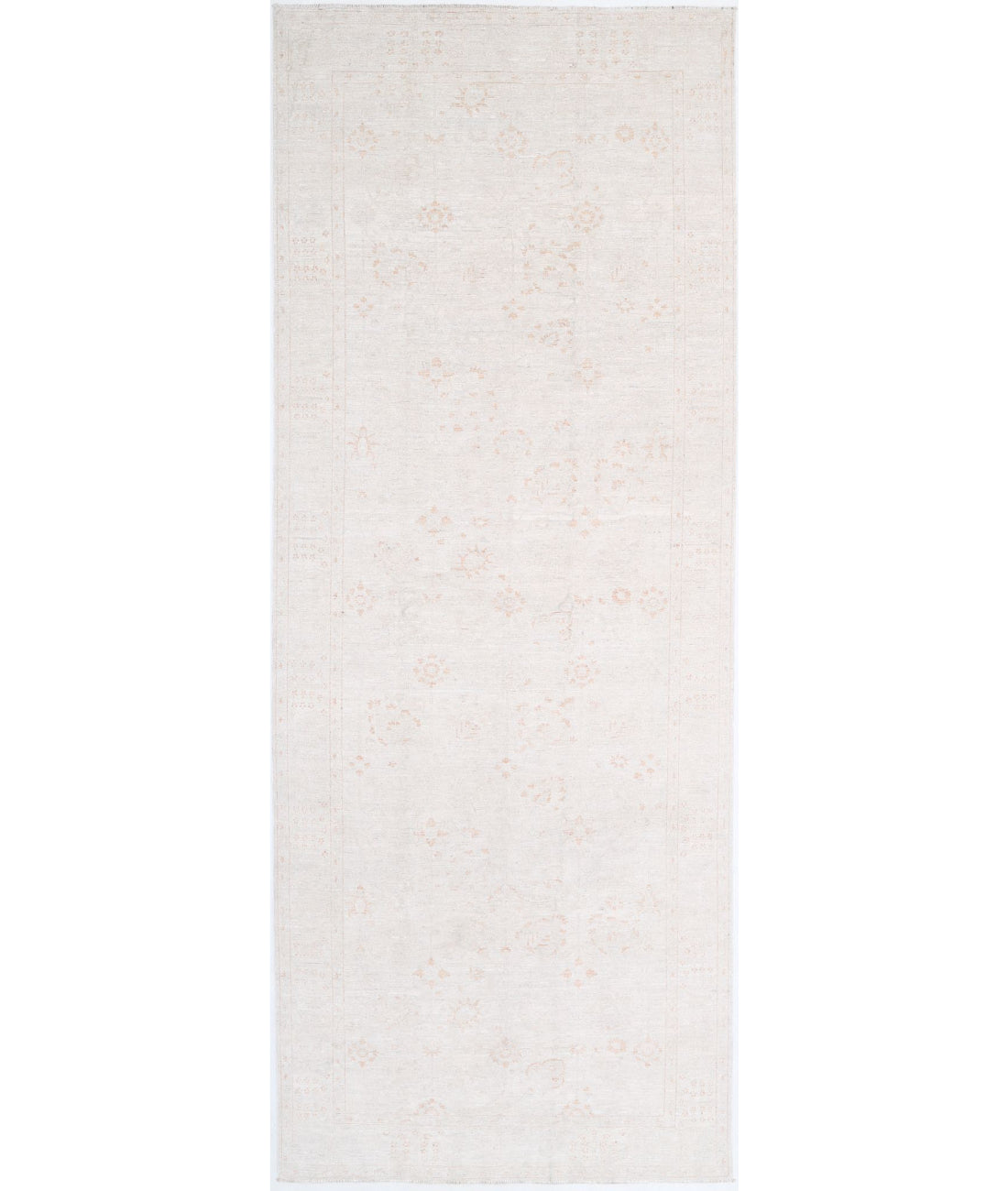 Serenity 5'10'' X 16'3'' Hand-Knotted Wool Rug 5'10'' x 16'3'' (175 X 488) / Ivory / Orange