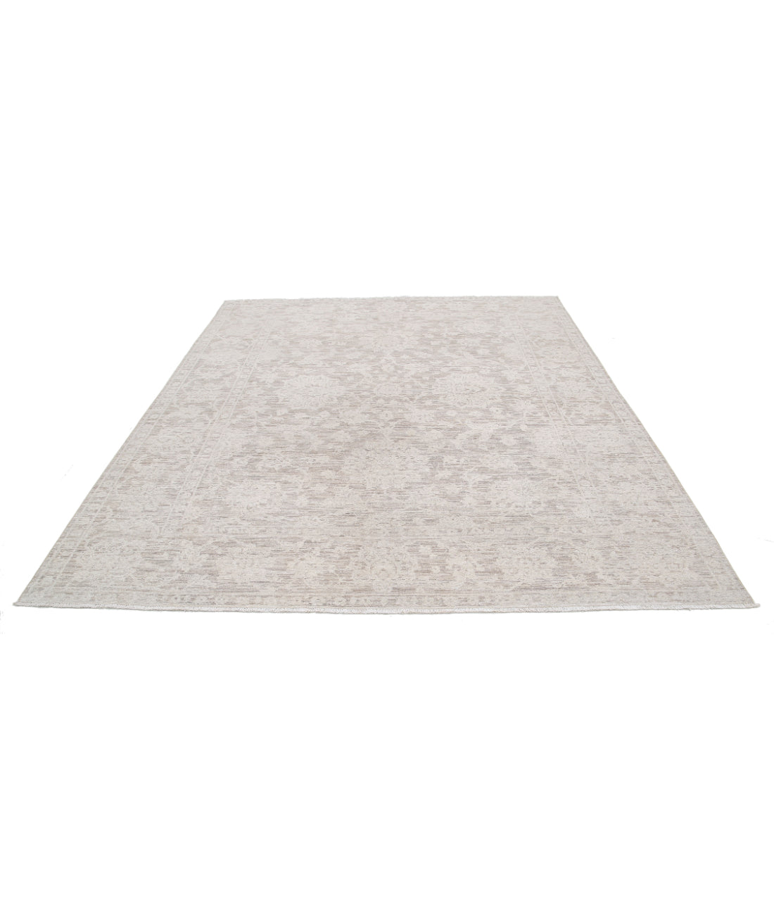 Serenity 8'0'' X 9'1'' Hand-Knotted Wool Rug 8'0'' x 9'1'' (240 X 273) / Brown / Ivory