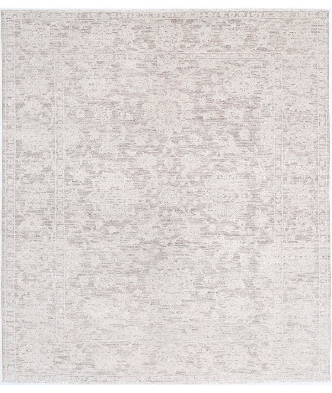 Serenity 8'0'' X 9'1'' Hand-Knotted Wool Rug 8'0'' x 9'1'' (240 X 273) / Brown / Ivory